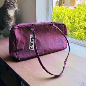 Baggu Medium Nylon Bowler Bag Mahogany